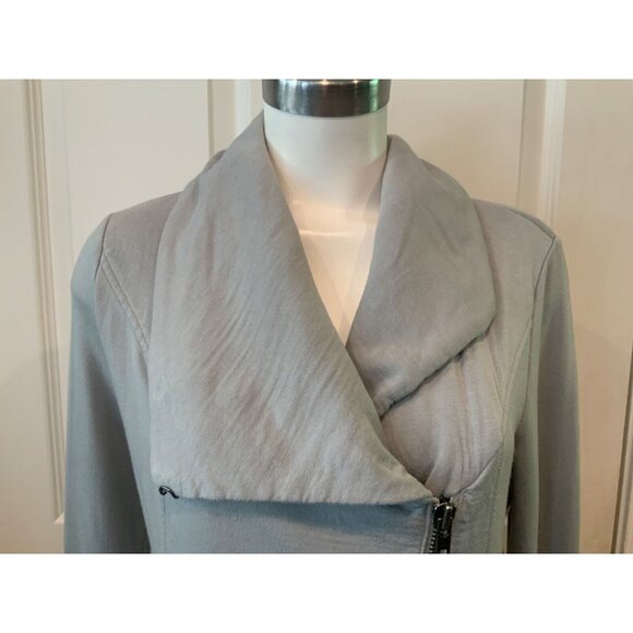 Helmut Lang Gray Zip-up Asymmetric Jacket W/Pockets, Size Medium - Picture 2 of 9